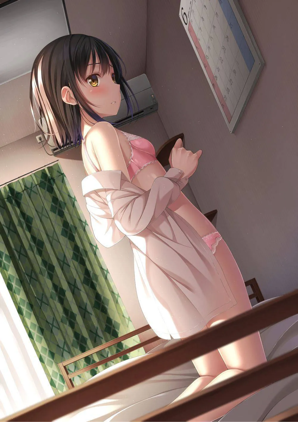 女子の着替えと下着姿