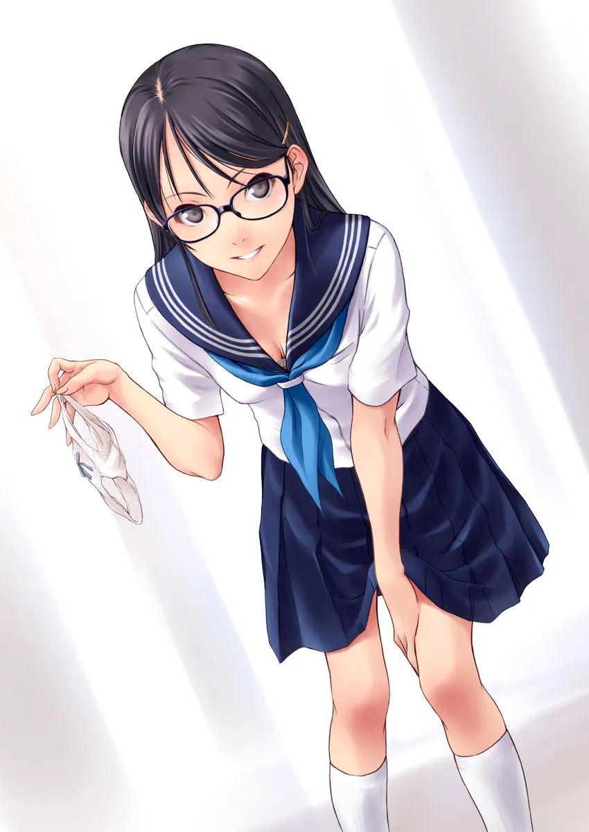 パンツを脱ぐ女子高生＠虹