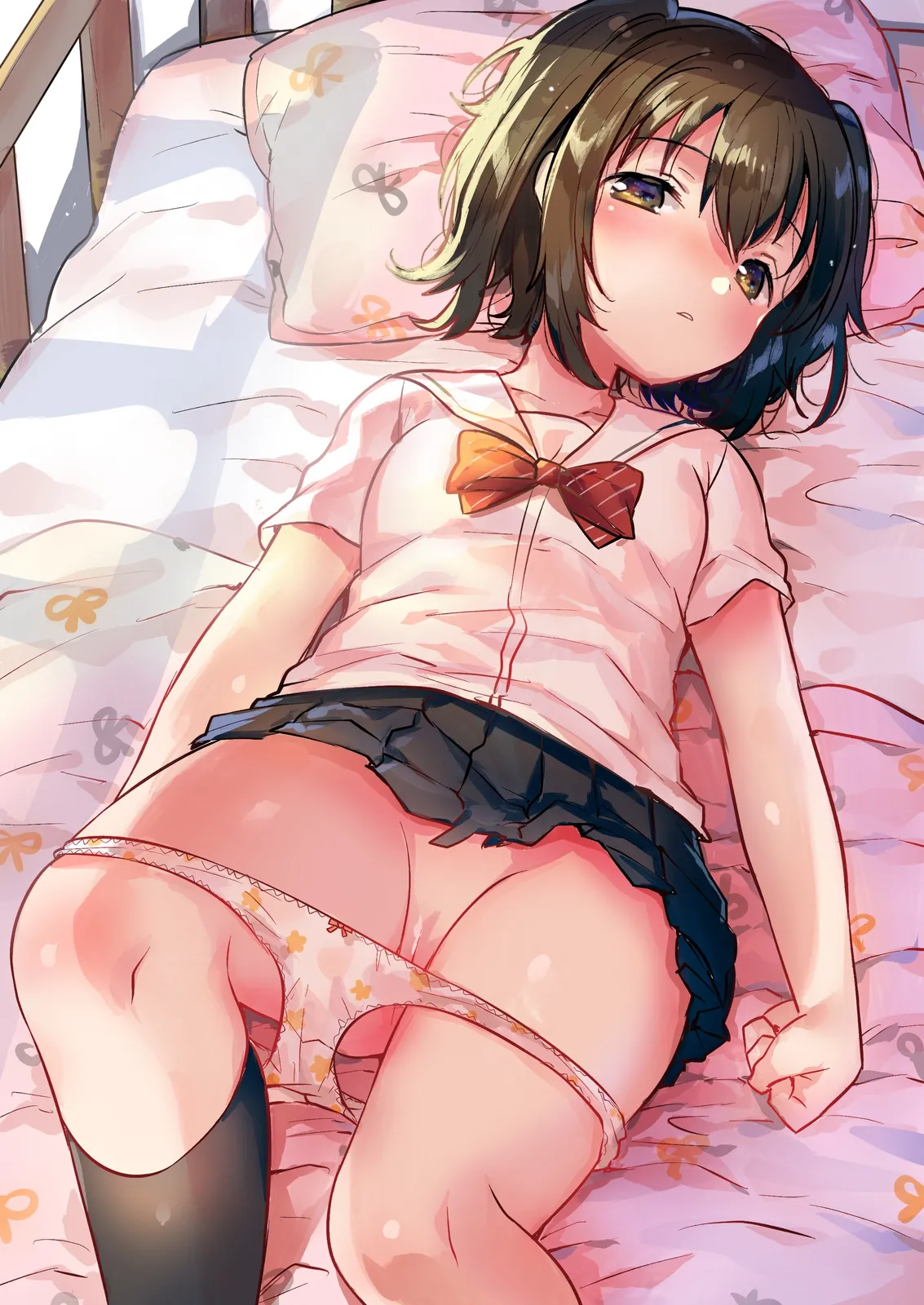 女子中学生が自分の部屋で