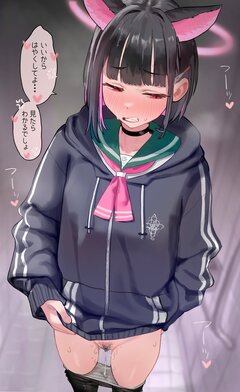 セーラー服にパーカー淫乱